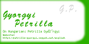 gyorgyi petrilla business card